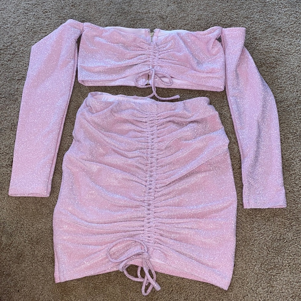 BabyBoo Pink Sparkle Stassie Skirt and Top.